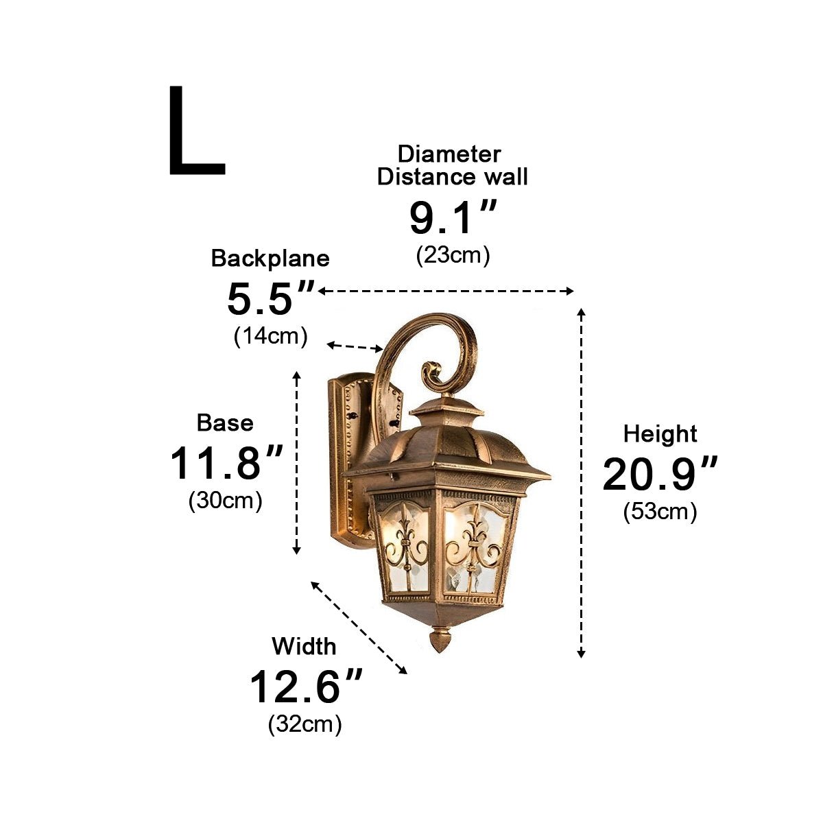 Tower of Sparks Antique Waterproof European  LED Glass Outdoor Lights