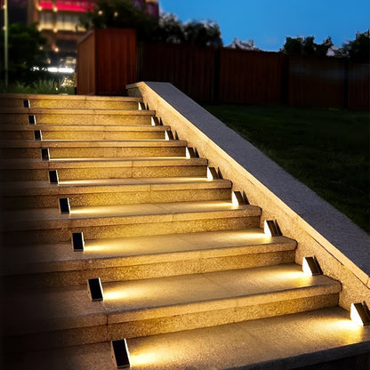 Triangular Intelligent Waterproof LED Solar Outdoor Step Lights Stairs Light