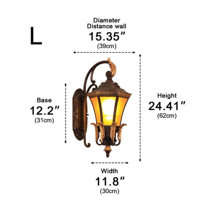 Vintage Hexagon Casa Marseille Waterproof Outdoor LED Porch Wall Lights