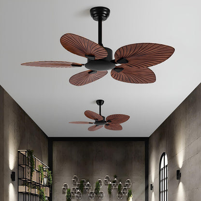 Vintage Imitation Palm Leaf 6-speed Reverse Frequency Ceiling Fan