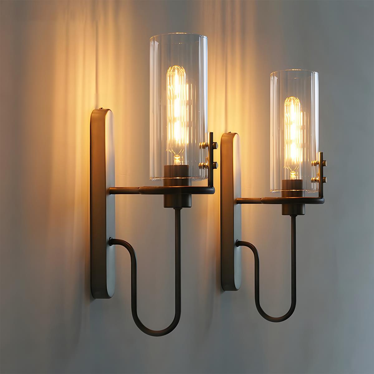 Vintage Luxury Cylinder Crystal LED Indoor Wall Sconces