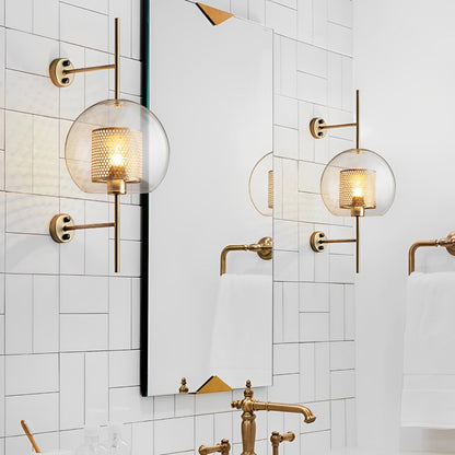 Vintage Luxury Industrial Glass Globe LED Wall Sconces