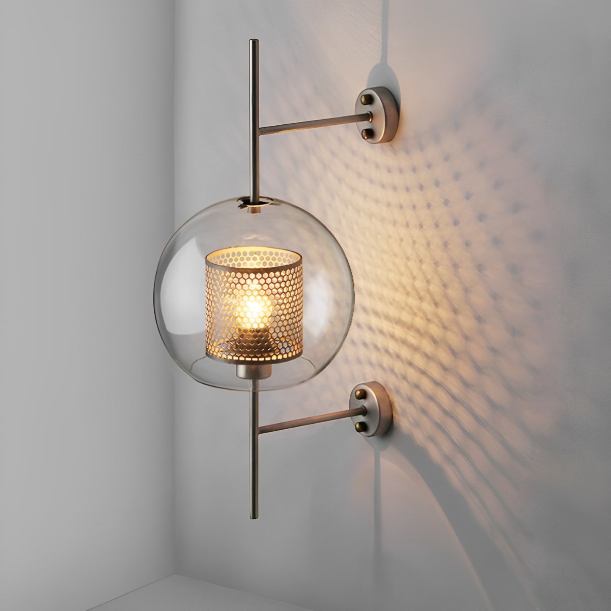 Vintage Luxury Industrial Glass Globe LED Wall Sconces