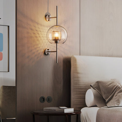 Vintage Luxury Industrial Glass Globe LED Wall Sconces