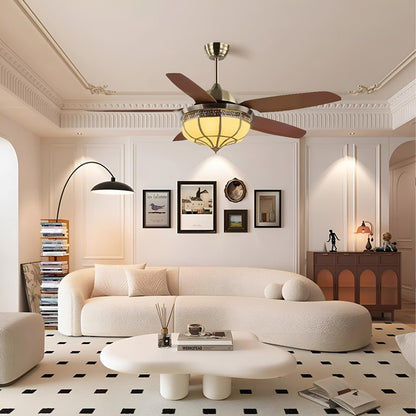 Vintage Reverse Variable Frequency Ceiling Fan Light