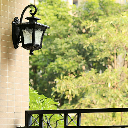 Vintage Rustic Square Water Glass Waterproof Outdoor LED Porch Wall Lights