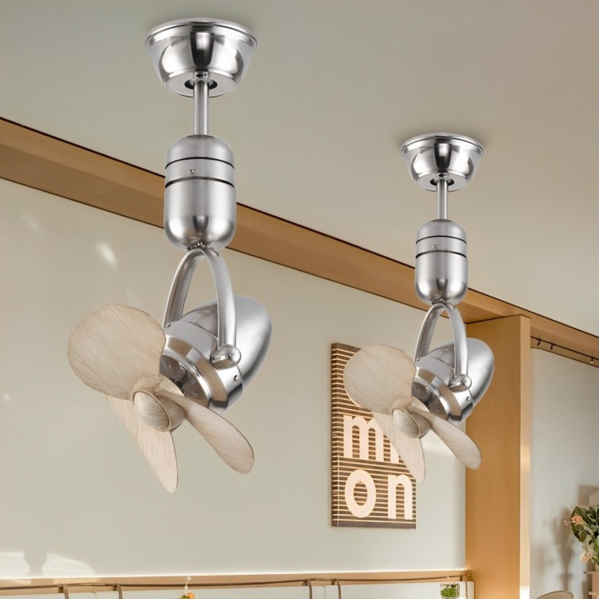 Vintage Swing Rotation 6-Speed DC Motor Ceiling Fan Wall fan