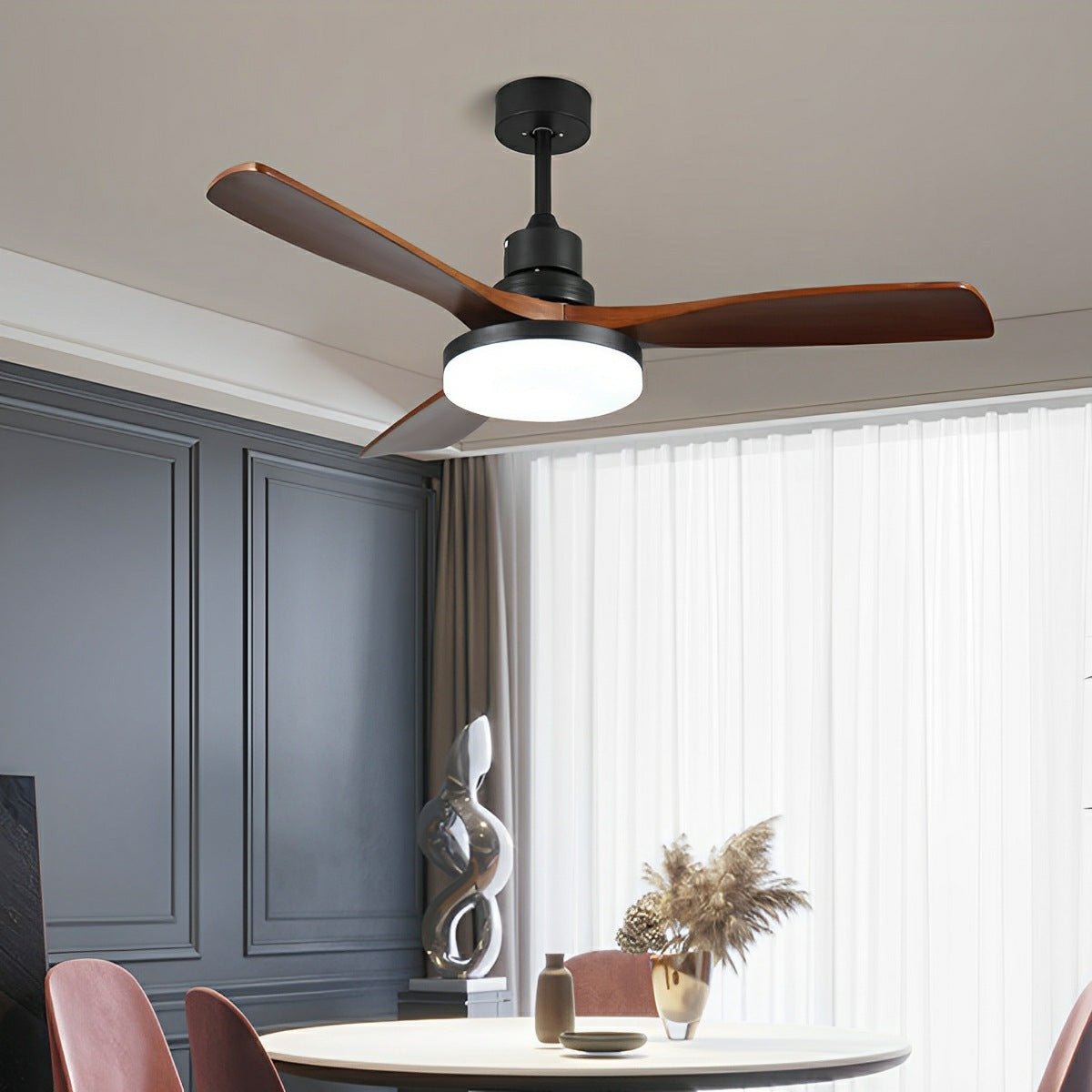 Vintage Reverse Variable Frequency Ceiling Fan Light