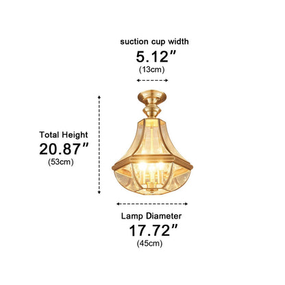 Waterproof Copper Luxury Diamond LED Outdoor Ceiling Lights