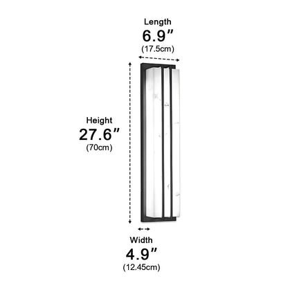 Waterproof LED Black Modern Minimalist Rectangular Outdoor Wall Light