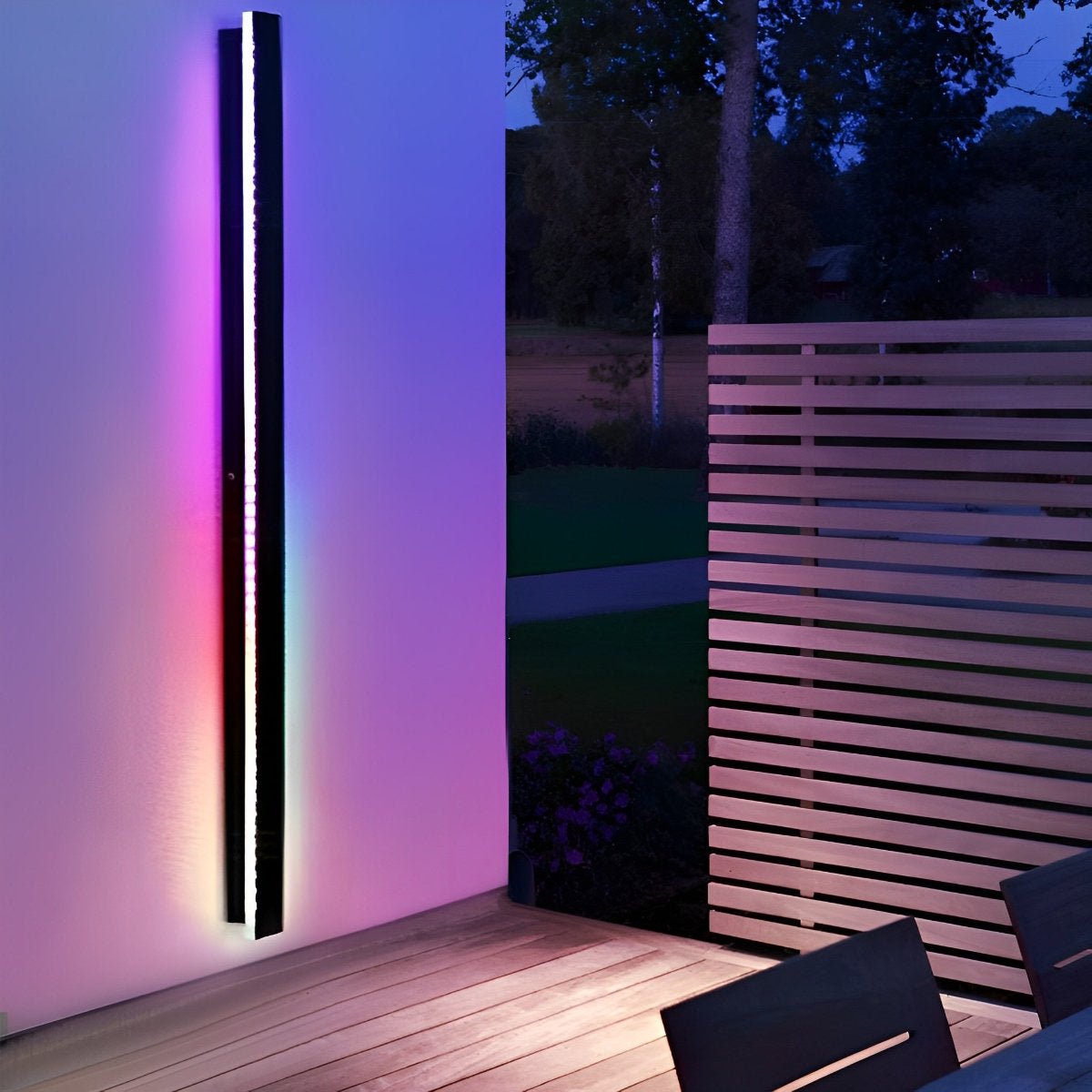 Waterproof Modern Black Long Strip LED Sconce Light Frosted Wall Light
