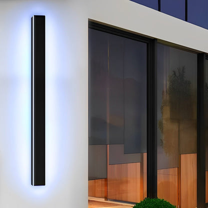 Waterproof Modern Black Long Strip LED Sconce Light Frosted Wall Light