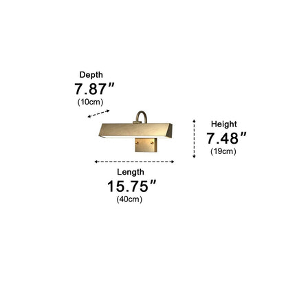 Waterproof Modern Copper Long Strip Outdoor Porch LED Wall Lights