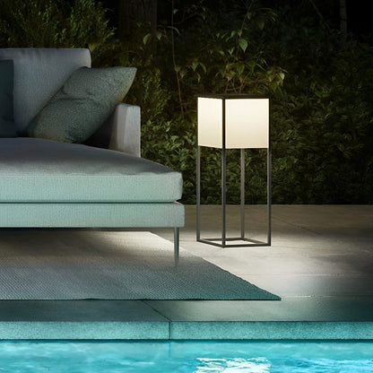 Waterproof Modern Minimalist Stainless Steel Rectangular LED Outdoor Floor Lamp