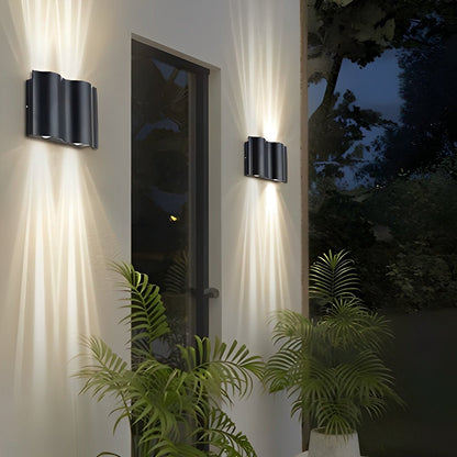 Modern Waterproof Water Wave Up and Down Outdoor Wall Light