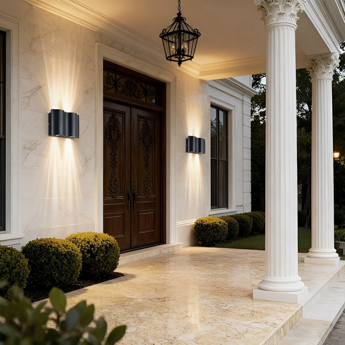 Modern Waterproof Water Wave Up and Down Outdoor Wall Light