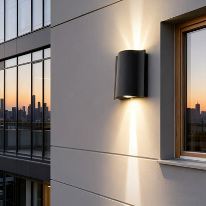 Modern Waterproof Water Wave Up and Down Outdoor Wall Light