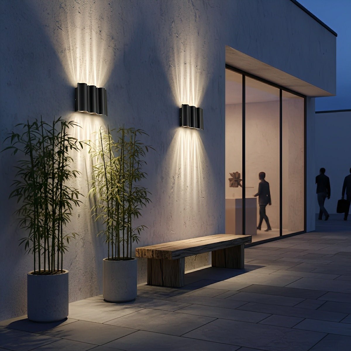 Modern Waterproof Water Wave Up and Down Outdoor Wall Light