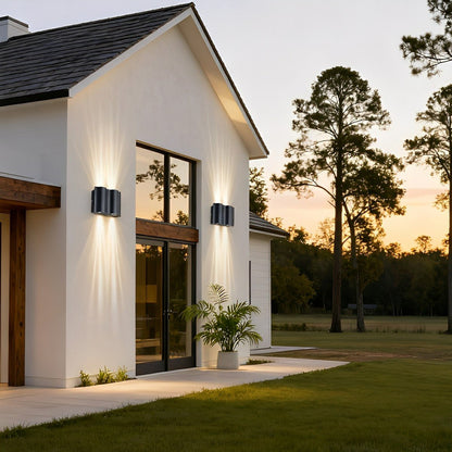 Modern Waterproof Water Wave Up and Down Outdoor Wall Light