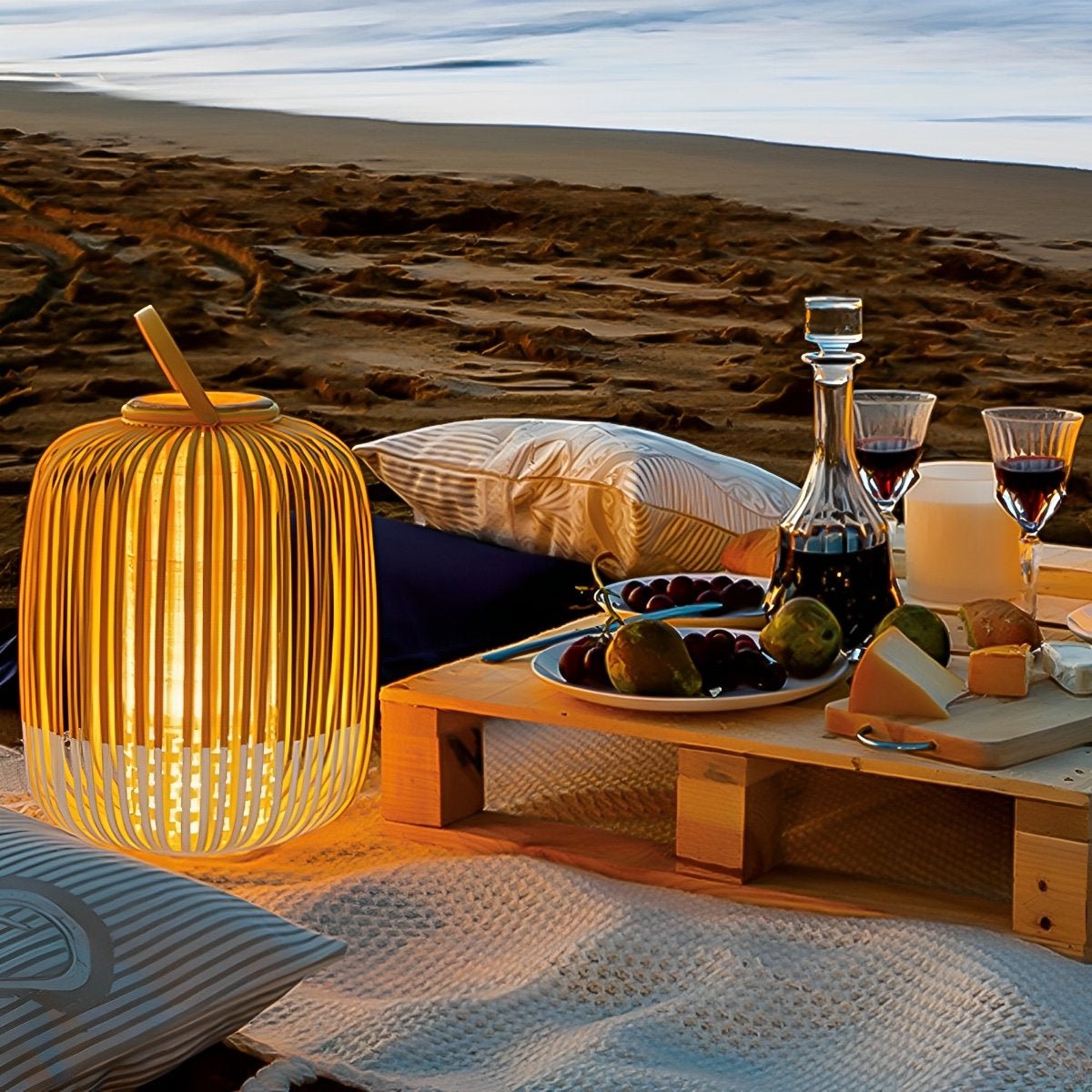 Waterproof Handmade Outdoor Bamboo Light Hanging Lanterns