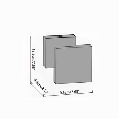 Waterproof Outdoor Square Up and Down Exterior Wall Lights Adjustable