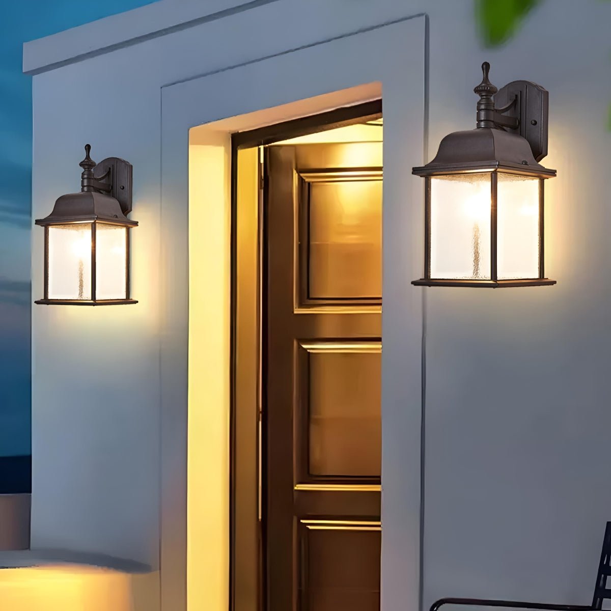 Waterproof Vintage Farmhouse Lantern Outdoor LED Porch Wall Lights