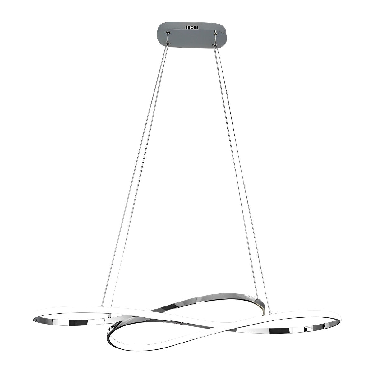 Wavy Double 8-shaped LED Stepless Dimming Modern Minimalist Chandelier
