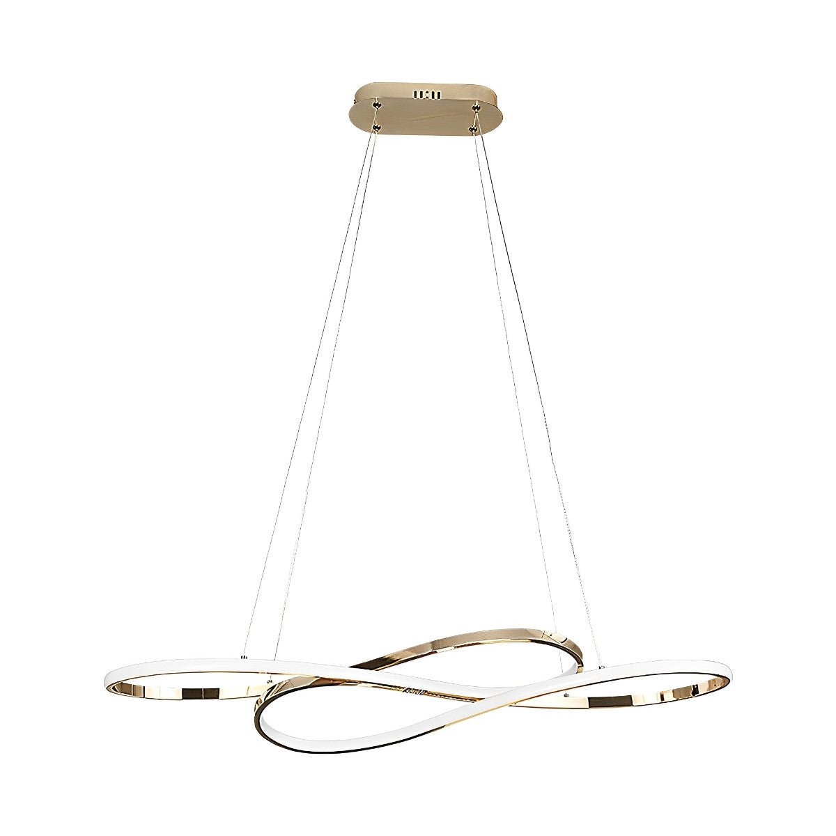 Wavy Double 8-shaped LED Stepless Dimming Modern Minimalist Chandelier