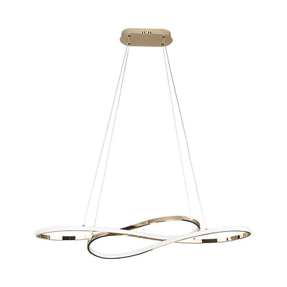 Wavy Double 8-shaped LED Stepless Dimming Modern Minimalist Chandelier