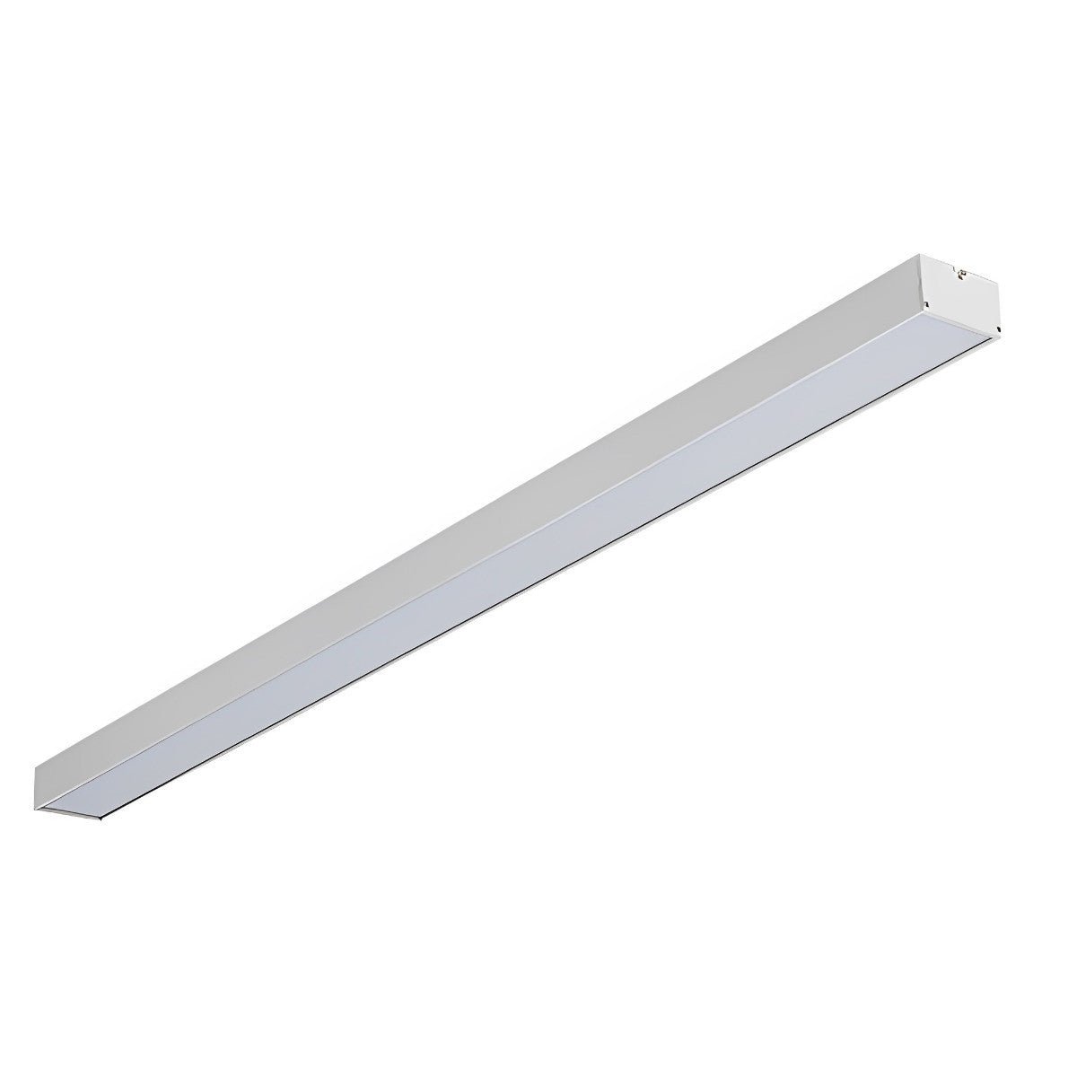 White Rectangle Strip LED Modern Recessed Hanging Linear Light